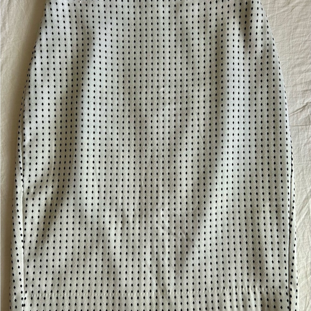 Express Black and White Dotted Pencil Skirt